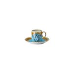 Versace tazza espresso con piattino medusa amplified blue
