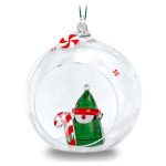 Swarovski holiday cheers decorazione pallina elfo di babbo natale