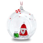 Swarovski holiday cheers decorazione pallina babbo natale