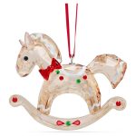 Swarovski holiday cheers decorazione cavallo a dondolo di pan di zenzero