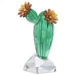 Swarovski crystal flowers cactus giallo oro