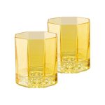 Versace 2 bicchieri whiskey medusa lumiere ambra
