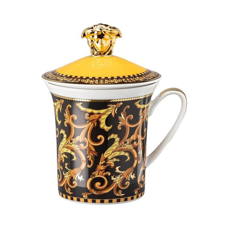 Versace bicchiere con coperchio 30iversario barocco Versace bicchiere con coperchio 30iversario barocco