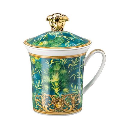 Versace bicchiere con coperchio 30iversario jungle