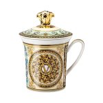 Versace bicchiere con coperchio 30iversario barocco mosaic