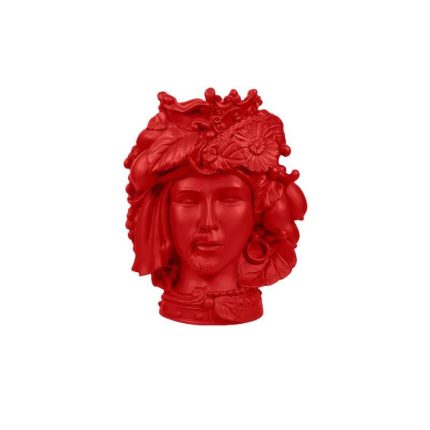 Baci milano vaso rosso 32 cm teste matte