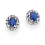 Donnaoro luce orecchini con zaffiri e diamanti