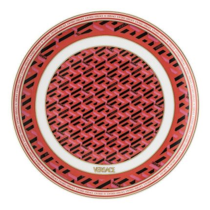 Versace piatto piano 17 cm la greca signature red