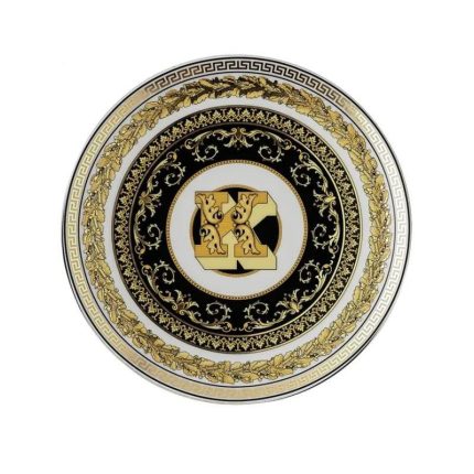 Versace piatto piano 17 cm lettera k virtus alphabet