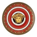 Versace piatto piano 17 cm medusa rosso