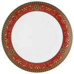 Versace piatto piano 28 cm (modello nuovo) medusa rosso