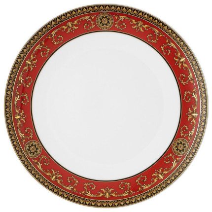 Versace piatto piano 28 cm (modello nuovo) medusa rosso