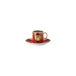 Versace tazza espresso con piattino medusa rosso