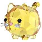 Swarovski chubby cats gatto giallo