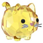 Swarovski chubby cats gatto giallo