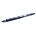 Swarovski penna a sfera crystalline forma ottagonale blu laccato blu