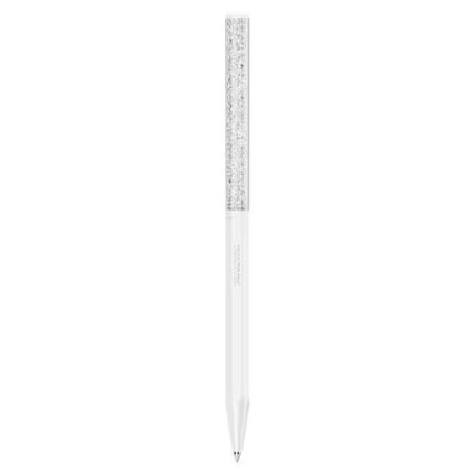 Swarovski Penna a sfera crystalline forma ottagonale bianco laccato bianco