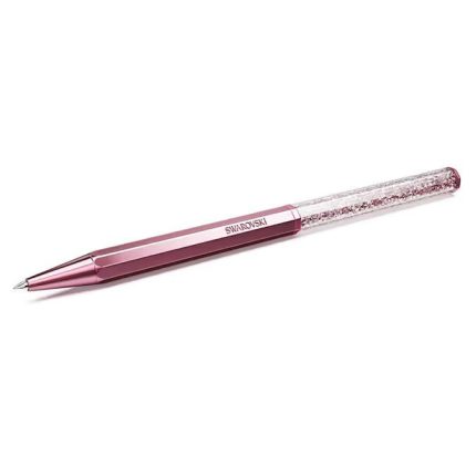 Swarovski penna a sfera crystalline forma ottagonale rosa laccato rosa