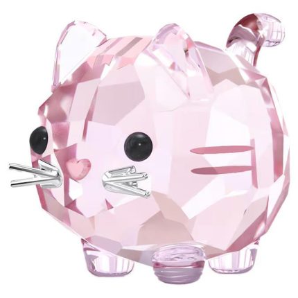 Swarovski chubby cats gatto rosa
