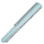Swarovski penna a sfera crystal shimmer laccato blu cromato