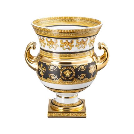 Versace i love baroque vaso su piedistallo 33cm