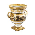 Versace i love baroque vaso su piedistallo 33cm