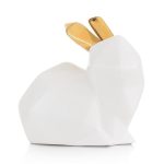 Emo Coniglio in ceramica bianco