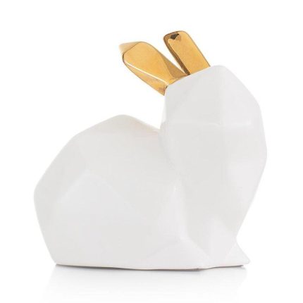 Emo Coniglio in ceramica bianco