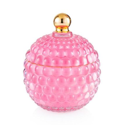 Emo portacandela media decorativa bombata cipria Medina