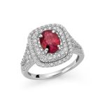 Donnaoro anello con rubino e diamanti