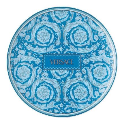 Versace piatto piano 17 cm barocco teal