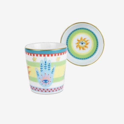 Baci milano set di 6 tazze caffe decori misti con piattino mamma mia