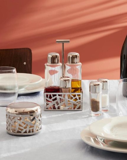 Alessi servizio per olio aceto sale pepe e spezie cactus