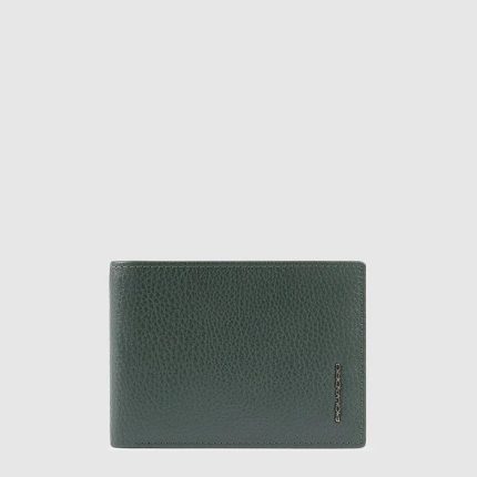 Piquadro Portafogli uomo verde in pelle con portamonete Modus