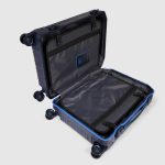 Piquadro Trolley da cabina slim blu in alluminio a 4 ruote Blue Square
