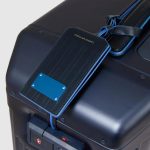 Piquadro Trolley da cabina slim blu in alluminio a 4 ruote Blue Square