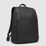 Piquadro Zaino uomo nero in pelle porta pc 15,6" personalizzabile Black Square