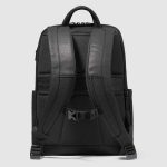 Piquadro Zaino uomo nero in pelle porta pc 15,6" personalizzabile Black Square