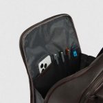 Piquadro Zaino uomo testa di moro in pelle porta pc 15,6" personalizzabile Black Square