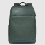 Piquadro Zaino uomo verde - verde scuro in pelle porta pc 15,6" personalizzabile Black Square