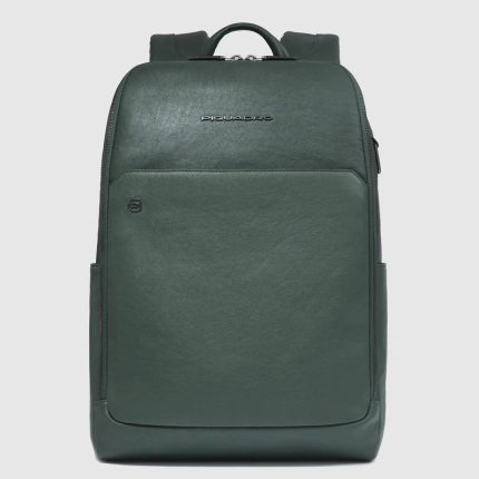 Piquadro Zaino uomo verde - verde scuro in pelle porta pc 15,6" personalizzabile Black Square