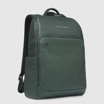 Piquadro Zaino uomo verde - verde scuro in pelle porta pc 15,6" personalizzabile Black Square
