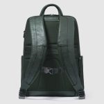 Piquadro Zaino uomo verde - verde scuro in pelle porta pc 15,6" personalizzabile Black Square