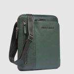 Piquadro Borsello a tracolla uomo verde - verde scuro in pelle porta iPad