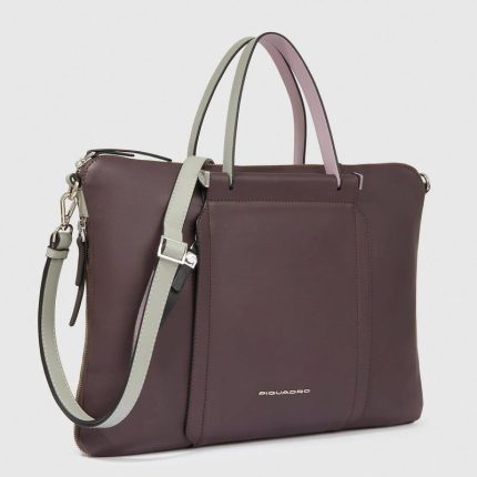 Piquadro Borsa da lavoro donna espandibile viola - viola scuro in pelle porta pc 15,6" Circle