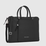 Piquadro Borsa da lavoro donna espandibile nera in pelle porta pc 15,6" Circle