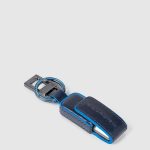 Piquadro Portachiavi blu in pelle con chiavetta USB da 256 GB Blue Square