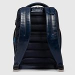 Piquadro Zaino blu in pelle porta pc 15,6" personalizzabile Blue Square