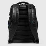 Piquadro Zaino nero in pelle porta pc 15,6" personalizzabile Blue Square
