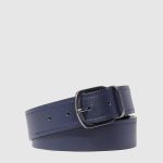 Piquadro Cintura uomo blu in pelle con fibbia ad ardiglione Modus